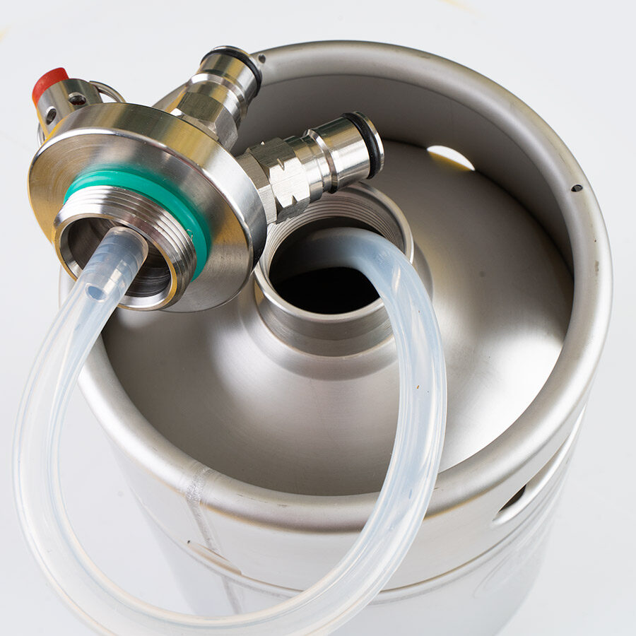 mini-keg-ball-lock-liittimilla-ja-letkulla Kegland Mini-Keg 2 litraa ball-lock liittimillä