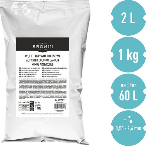 Active coconut carbon 1 kg - aktiivihiili 1 kg