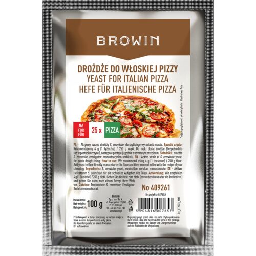 kuivattu hiiva italialaisen pizzan valmistukseen - 100 g pakkaus