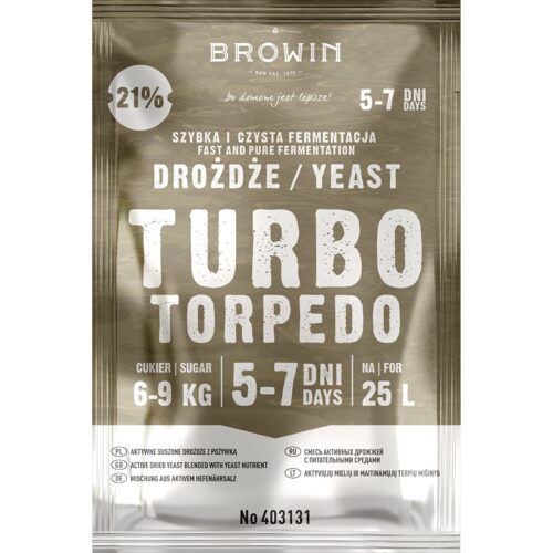 Turbo Torpedo 5-7 days tislaajan hiiva kiljun valmistamiseen- 100 grammaa