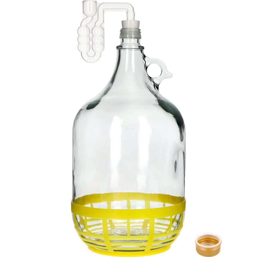 5-l-lady-demijohn-muovikorilla-korkilla-ja-vesilukolla-1 5 l lady demijohn muovikorilla, korkilla, ja vesilukolla