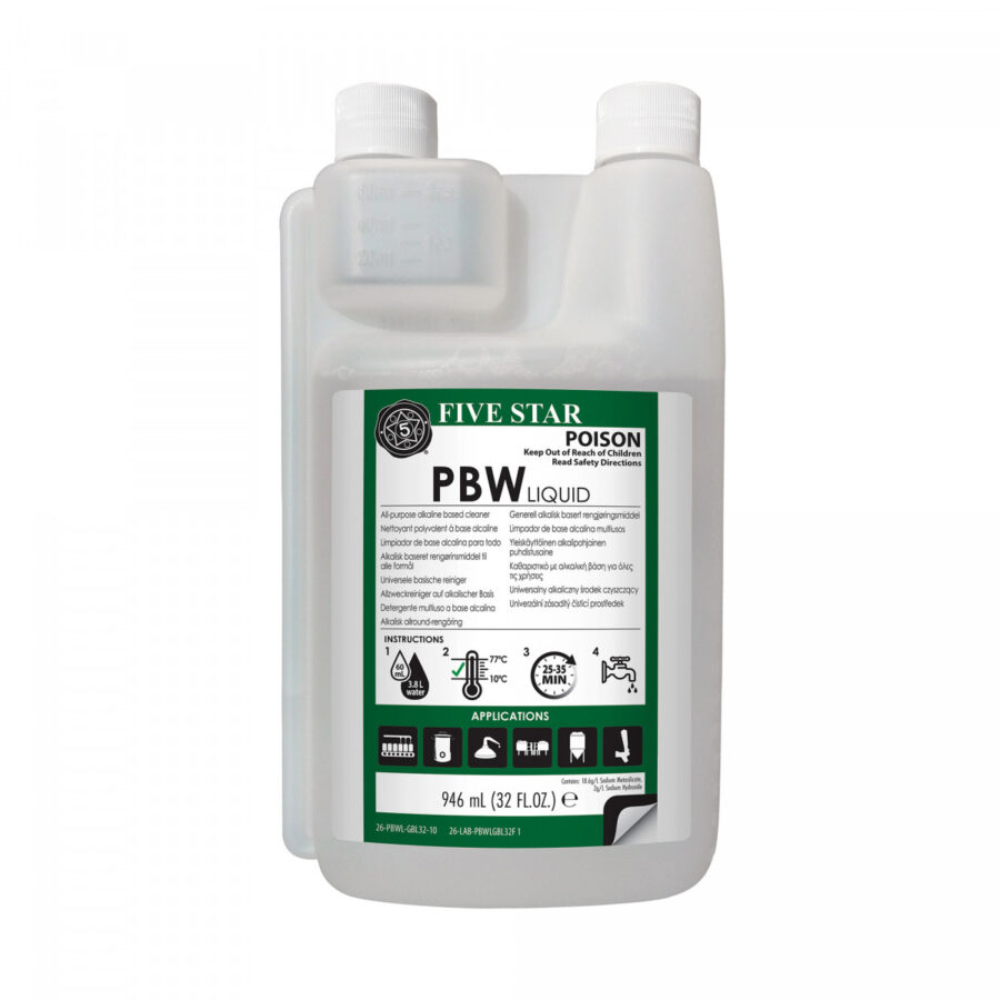 pbw-liquid-five-star-946-ml PBW Five Star nestemäinen puhdistusaine 946ml