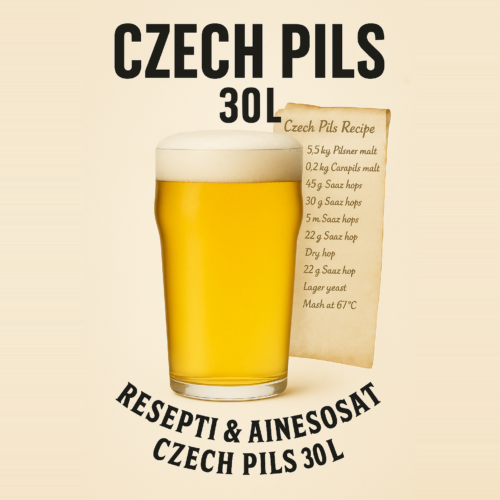 Czezh Pils 30L - Resepti