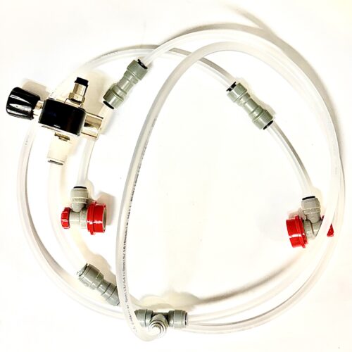 Hiilihapotussetti sodastream-pulloon kahdelle kegille, regulaattorilla, letku ja liittimet