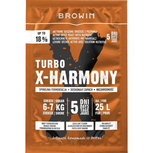 Turbo X-Harmony distiller's yeast, 138 g, 25 litraa