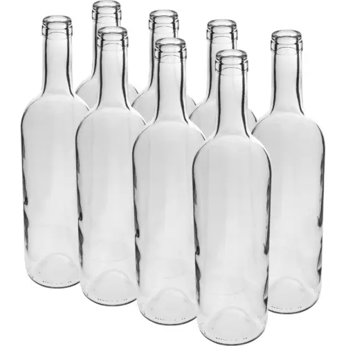 Viinipullo 0,75l, kirkas - 8kpl kutistemuovipakkaus